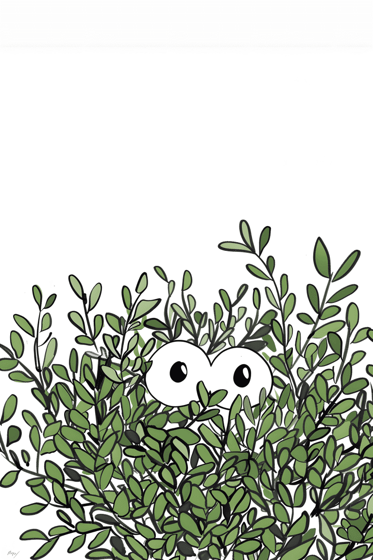 Monster Hiding Behind A Plant