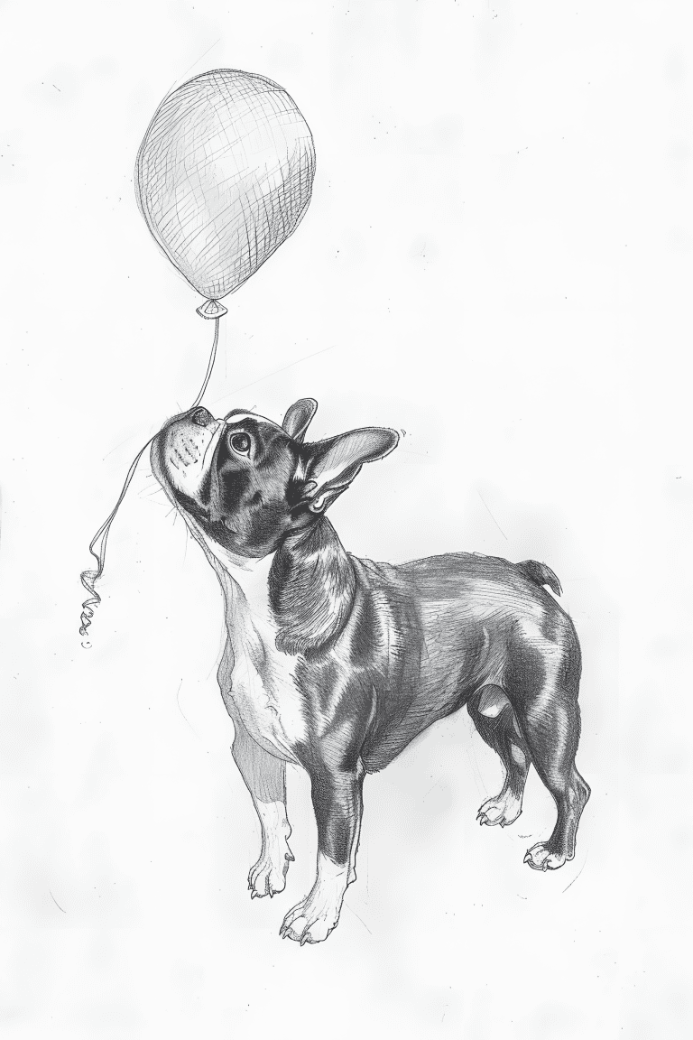 Dog Looking At A Balloon