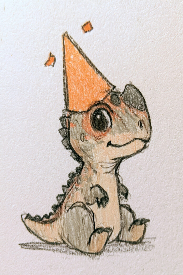 Ceratosaurus Wearing A Party Hat