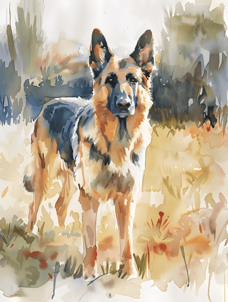 German Shepherd In A Park
