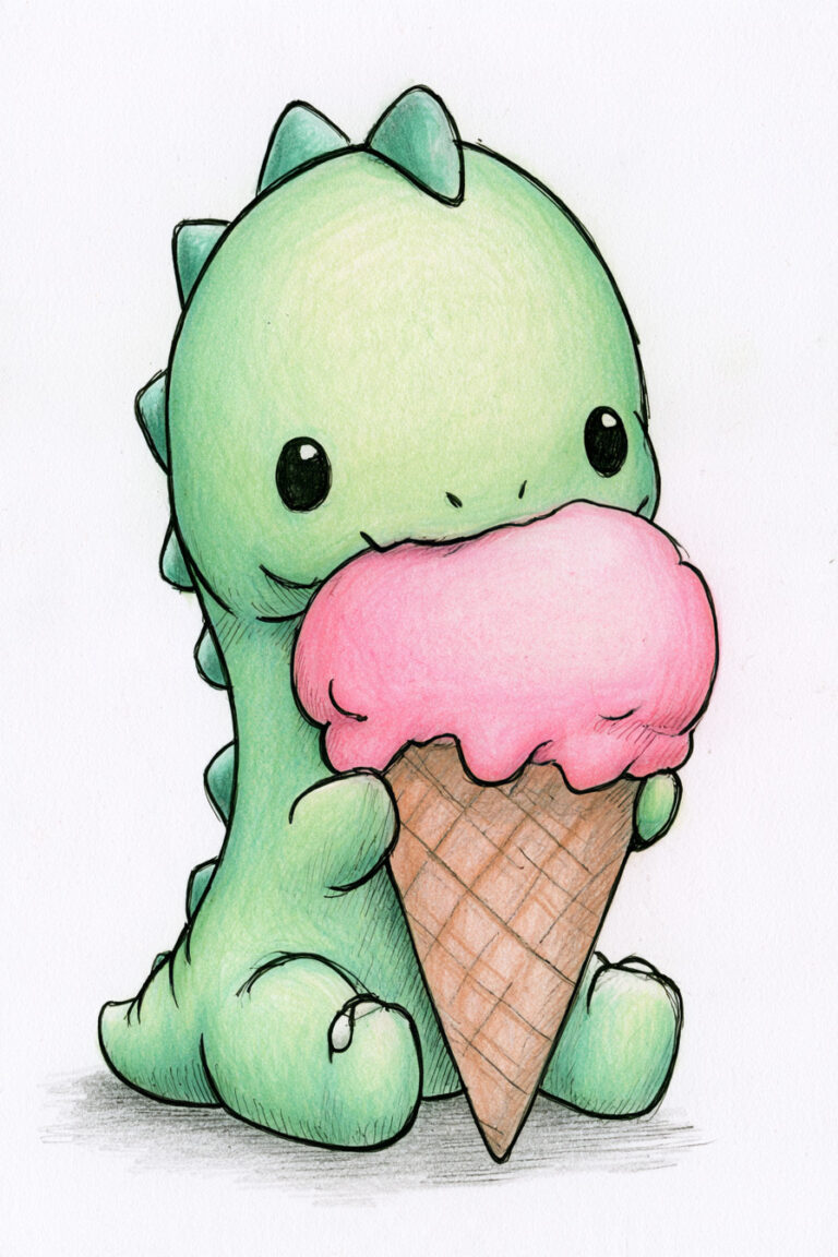Giganotosaurus Holding An Ice Cream Cone