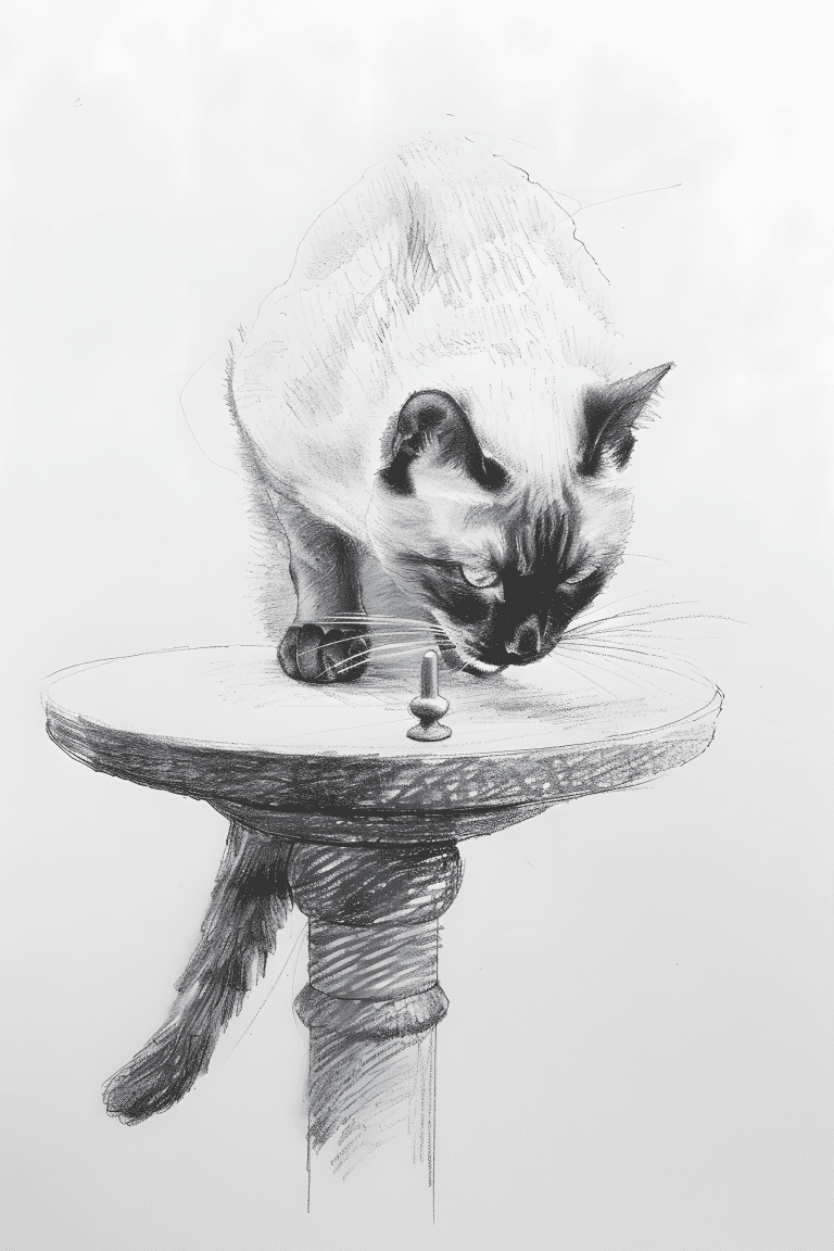 Cat On A Table