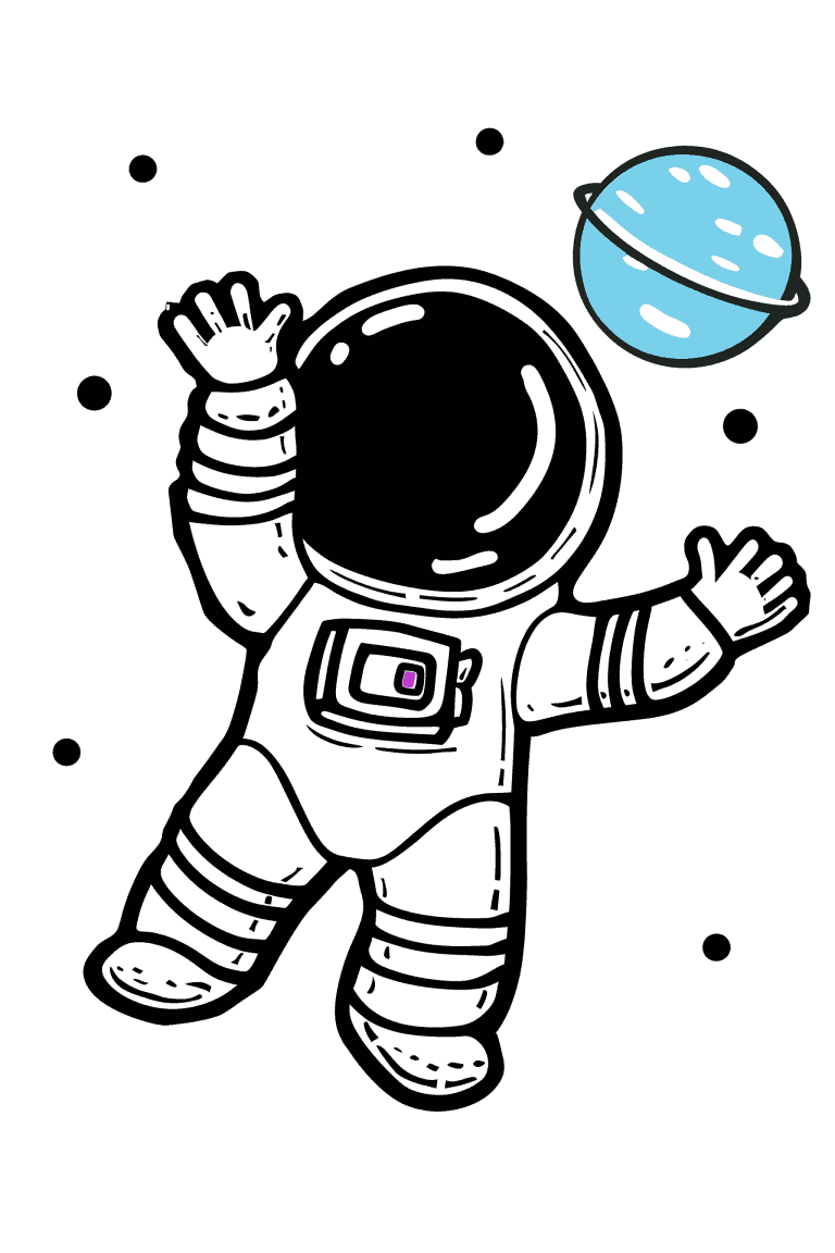 Astronaut Floating In Space