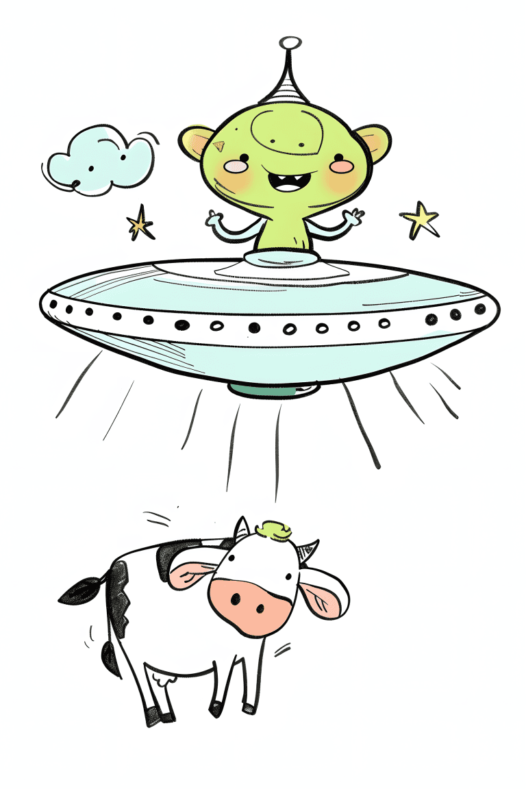 Alien In A Flying Saucer