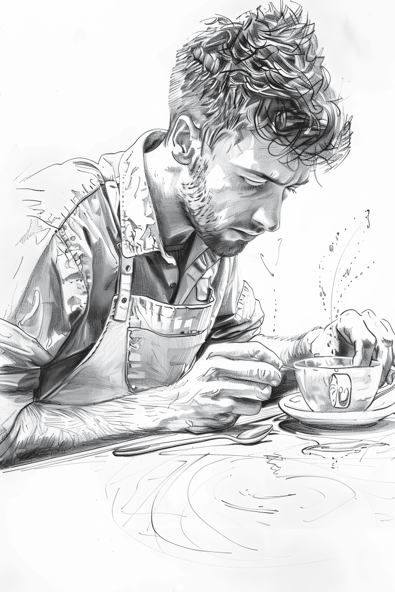 Barista Crafting A Latte