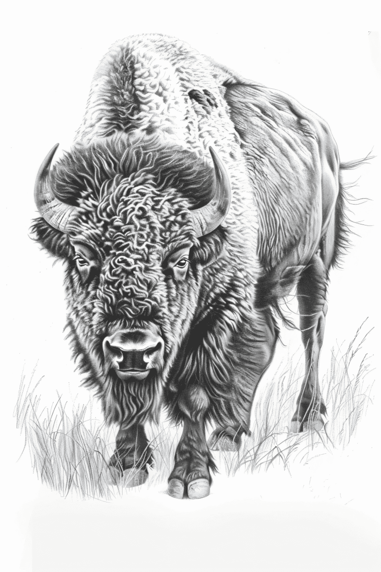 Bison In Prairie