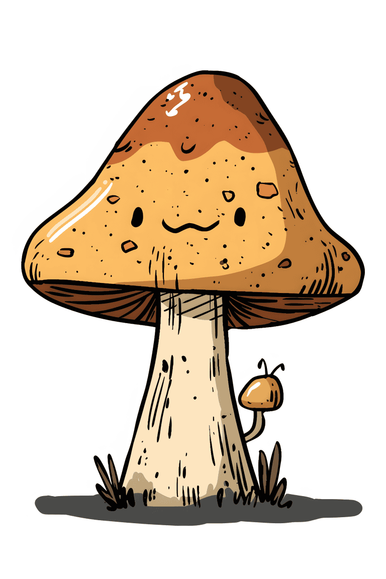 Brown Rustic Mushroom