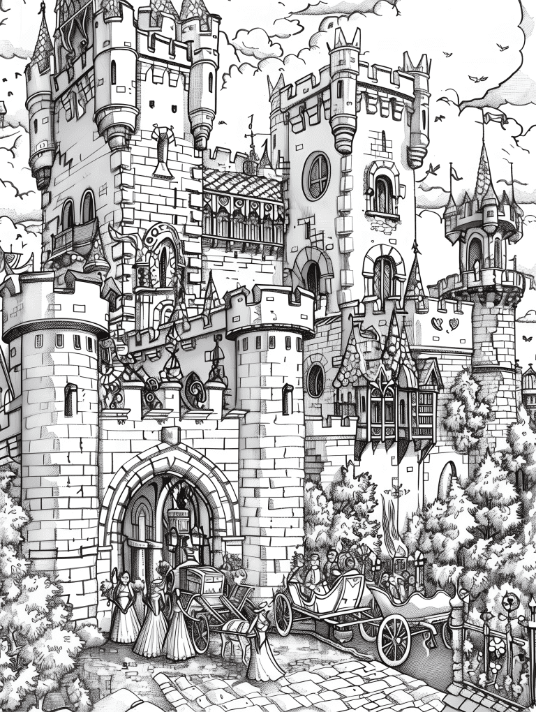 Castle During A Grand Wedding