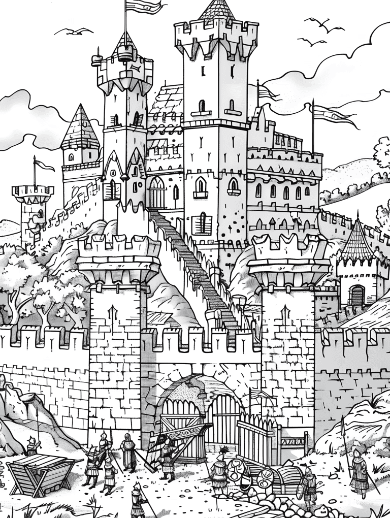 Castle During A Tournament