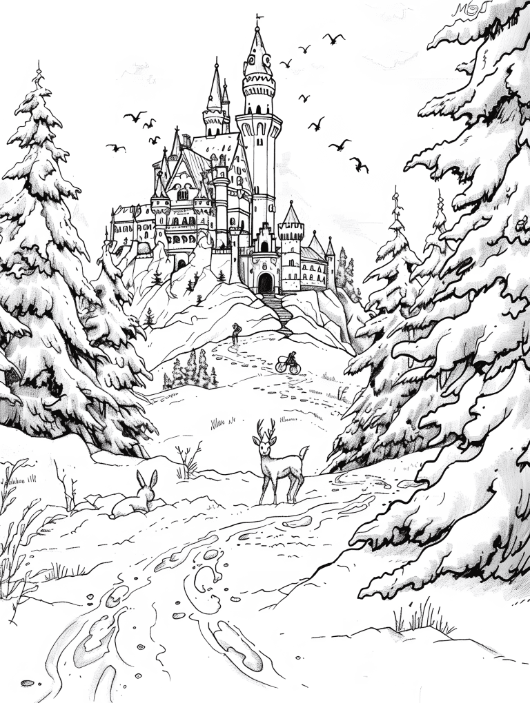 Castle In A Snowy Landscape