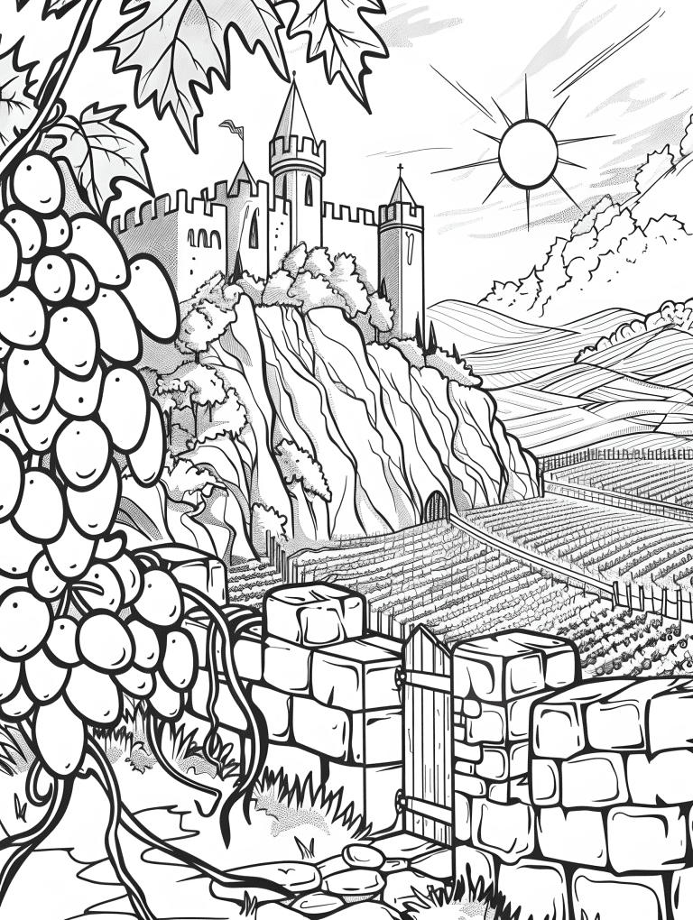 Castle Surrounded By Vineyards