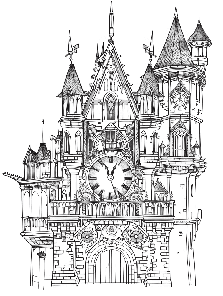 Castle With A Giant Clock