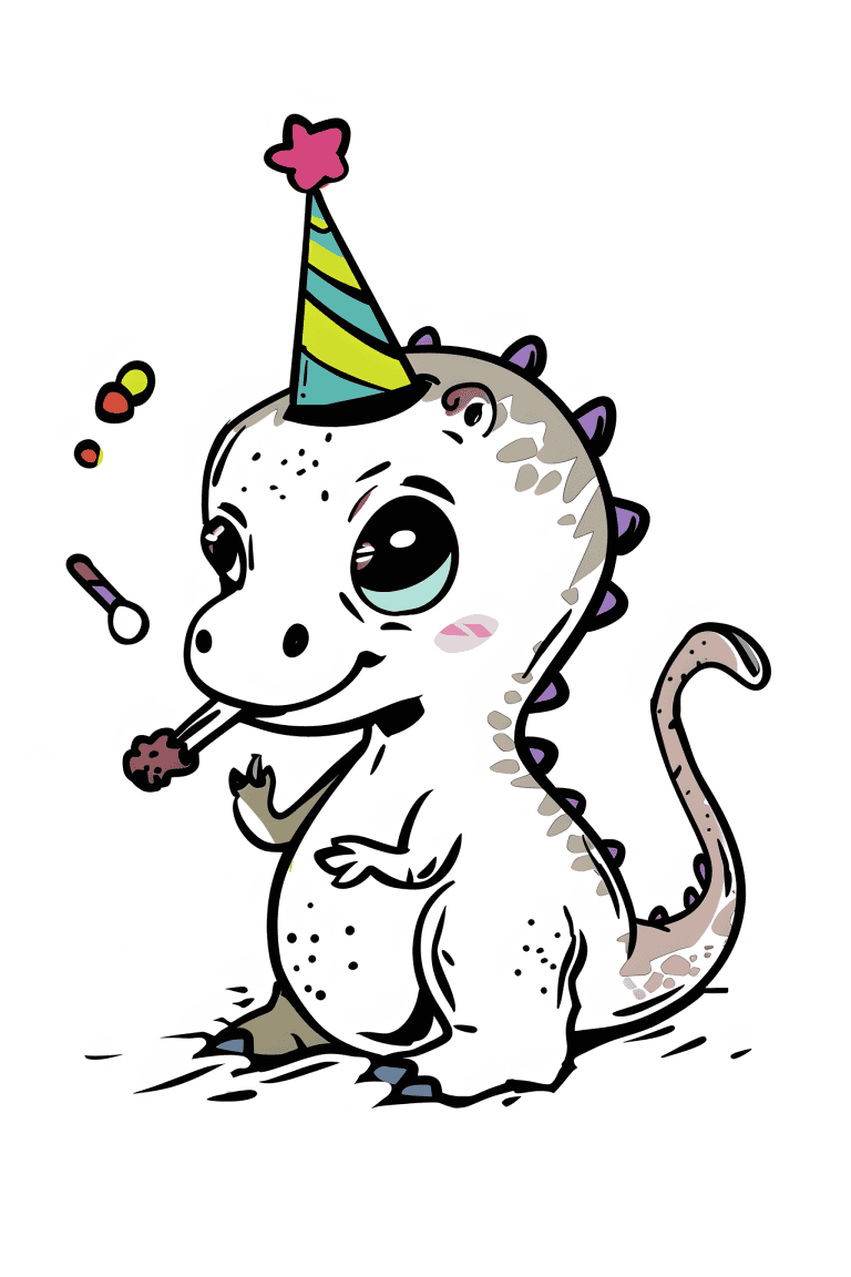 Ceratosaurus Wearing A Party Hat