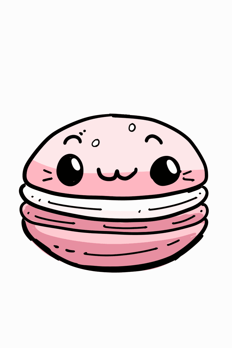 Macaroon With Cute Grin