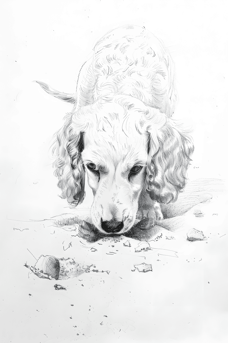 Dog Digging A Hole