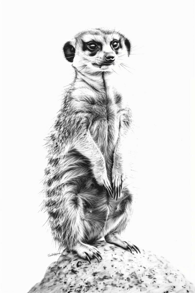 Meerkat Standing Straight