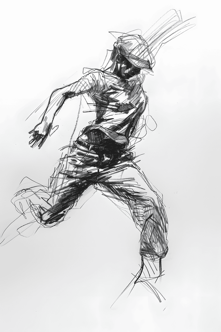 Dancer About To Kick
