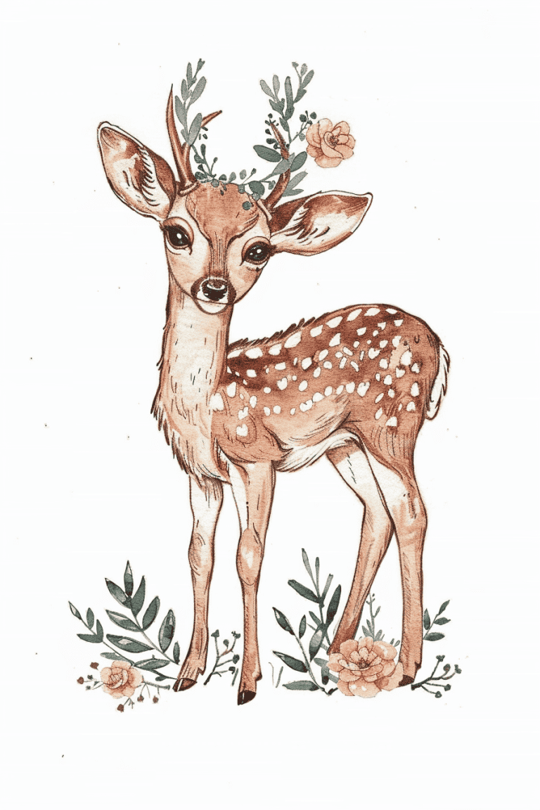 Deer Wearing A Crown