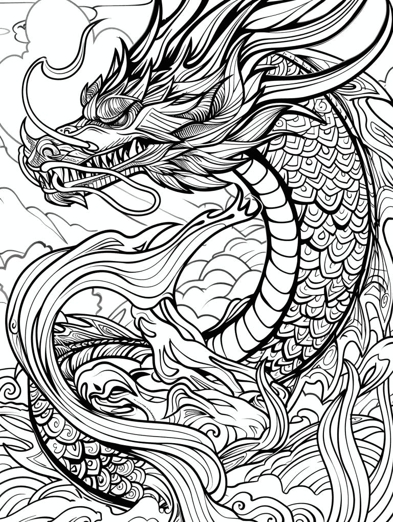 Dragon Soaring Through The Sky