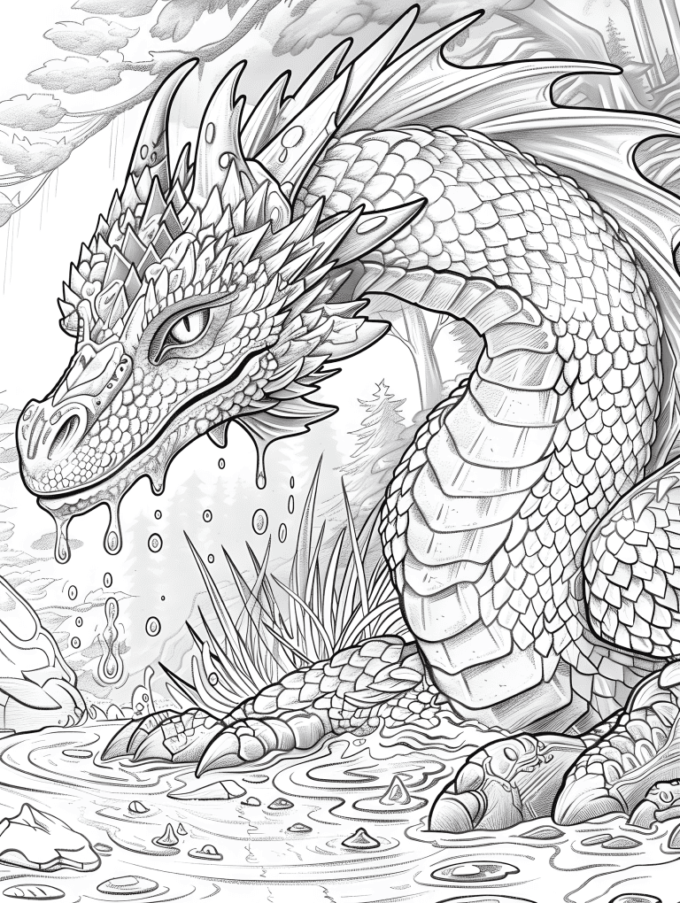 Dragon In A Lake