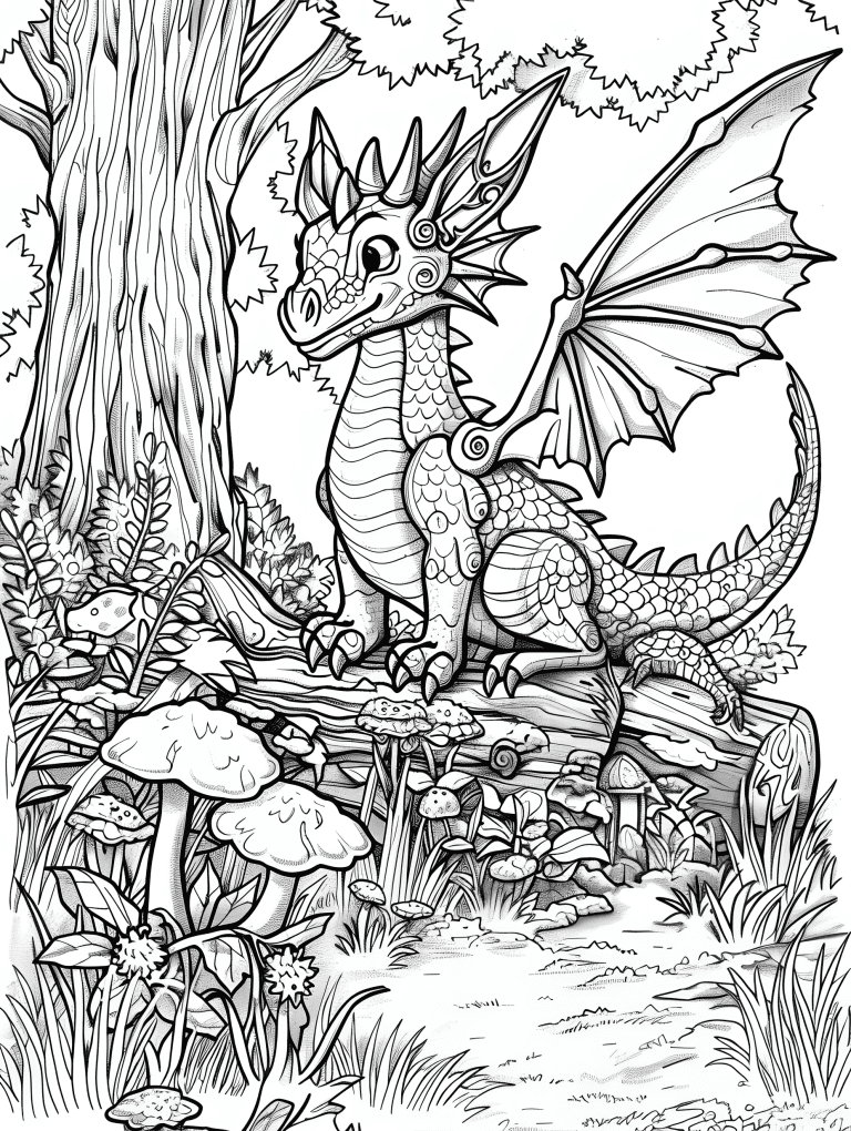 Dragon In A Forest