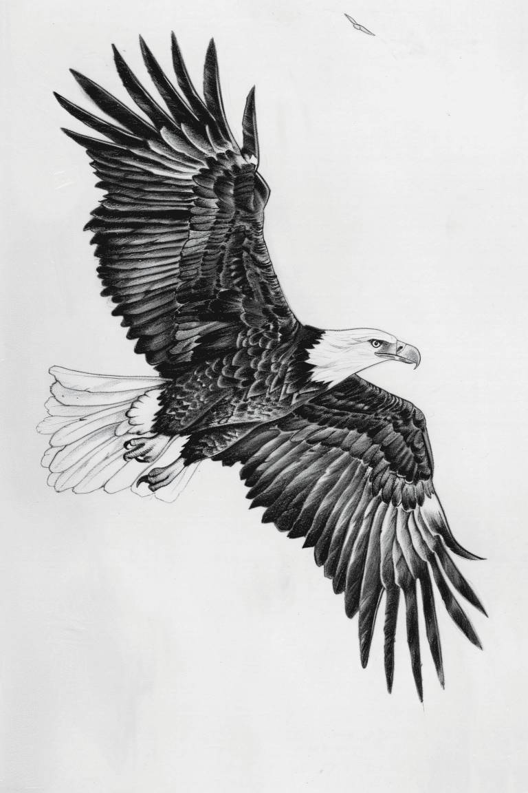 Eagle In Mid Flight
