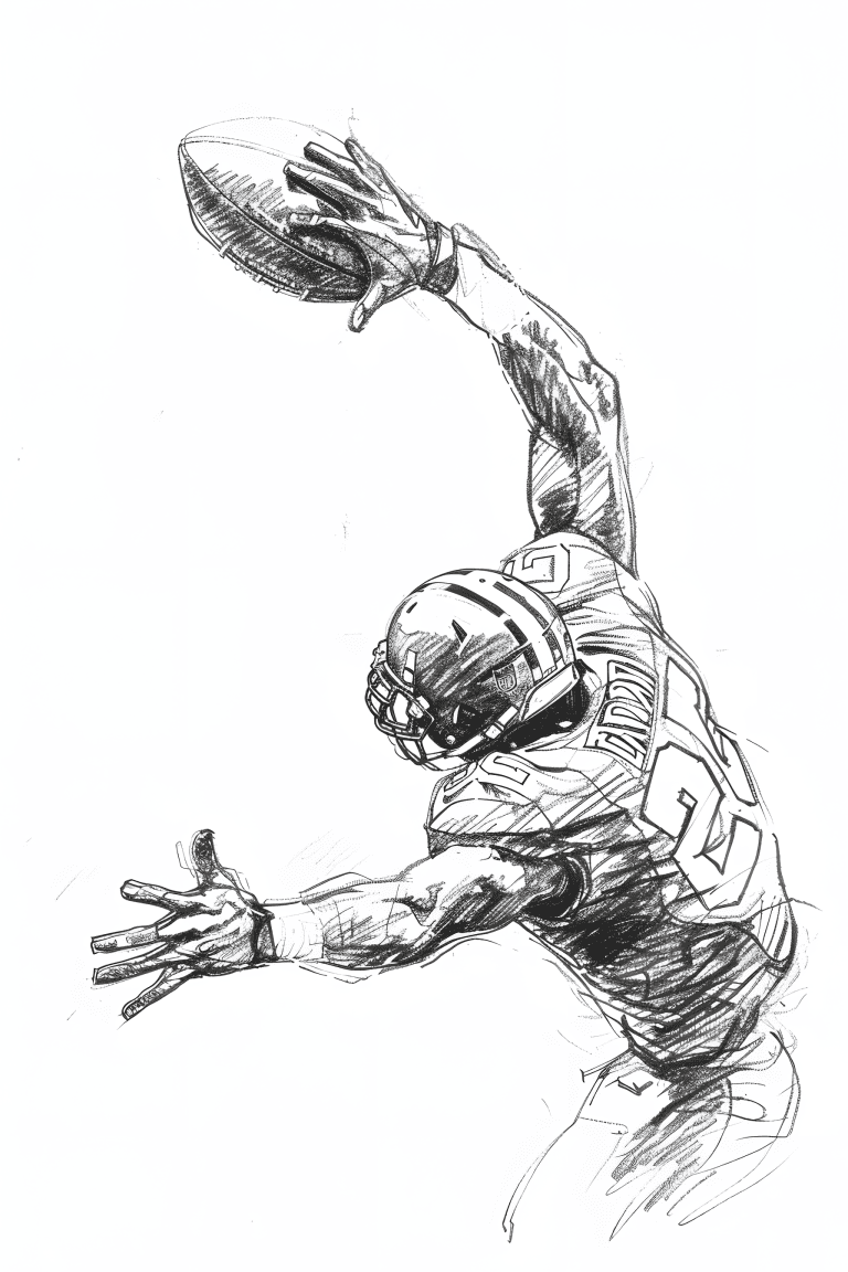 Football Playing Catching The Ball