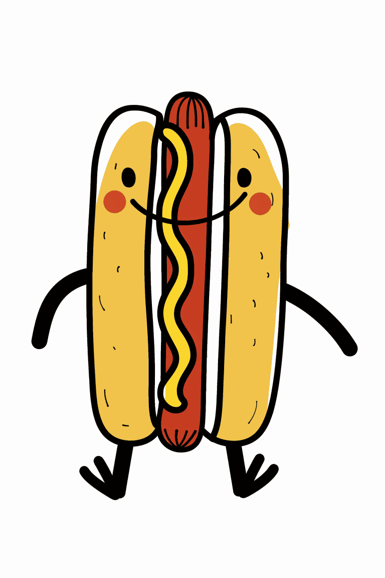 Smiling Hotdog Sandwich