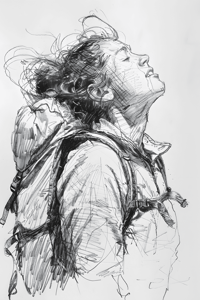 Hiker Reaching The Top