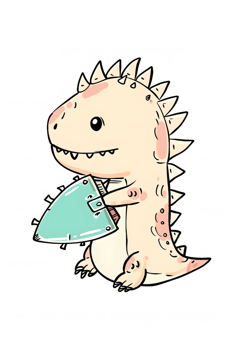 Kentrosaurus Holding A Shield