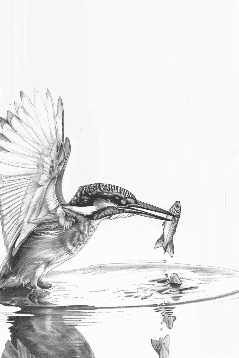 Kingfisher Catches A Small Fish