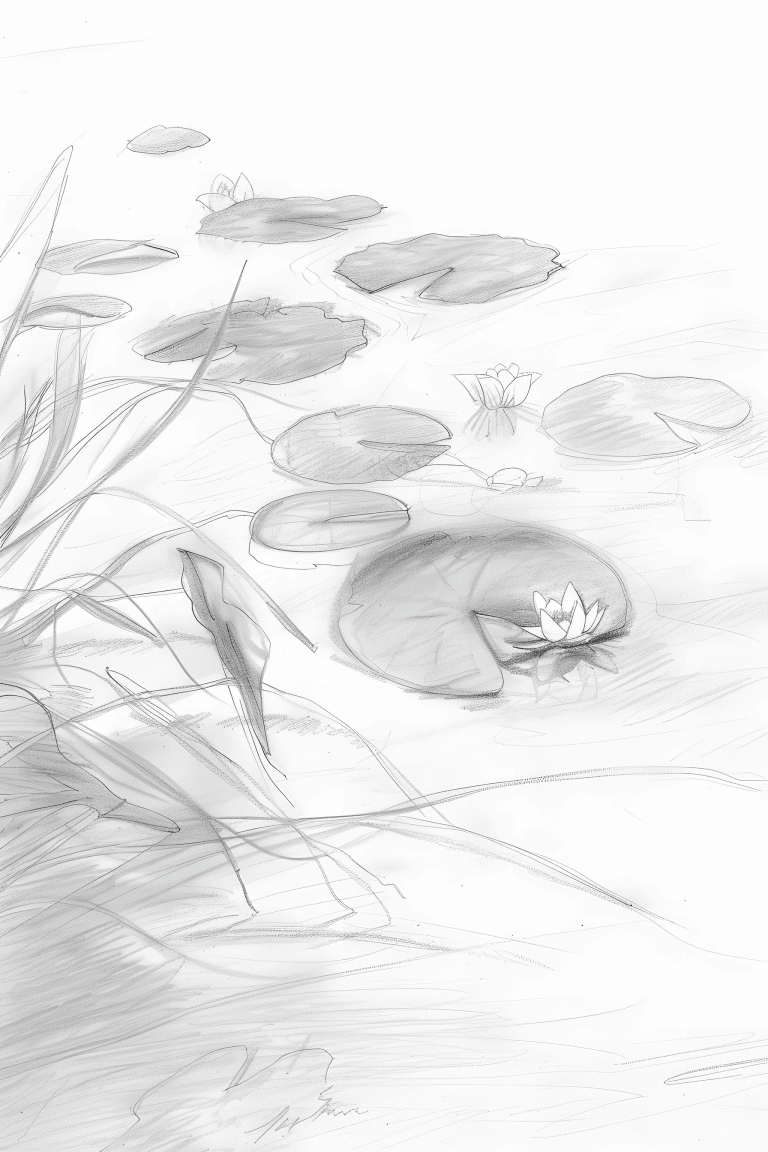 Lily Pads Floating On A Lake
