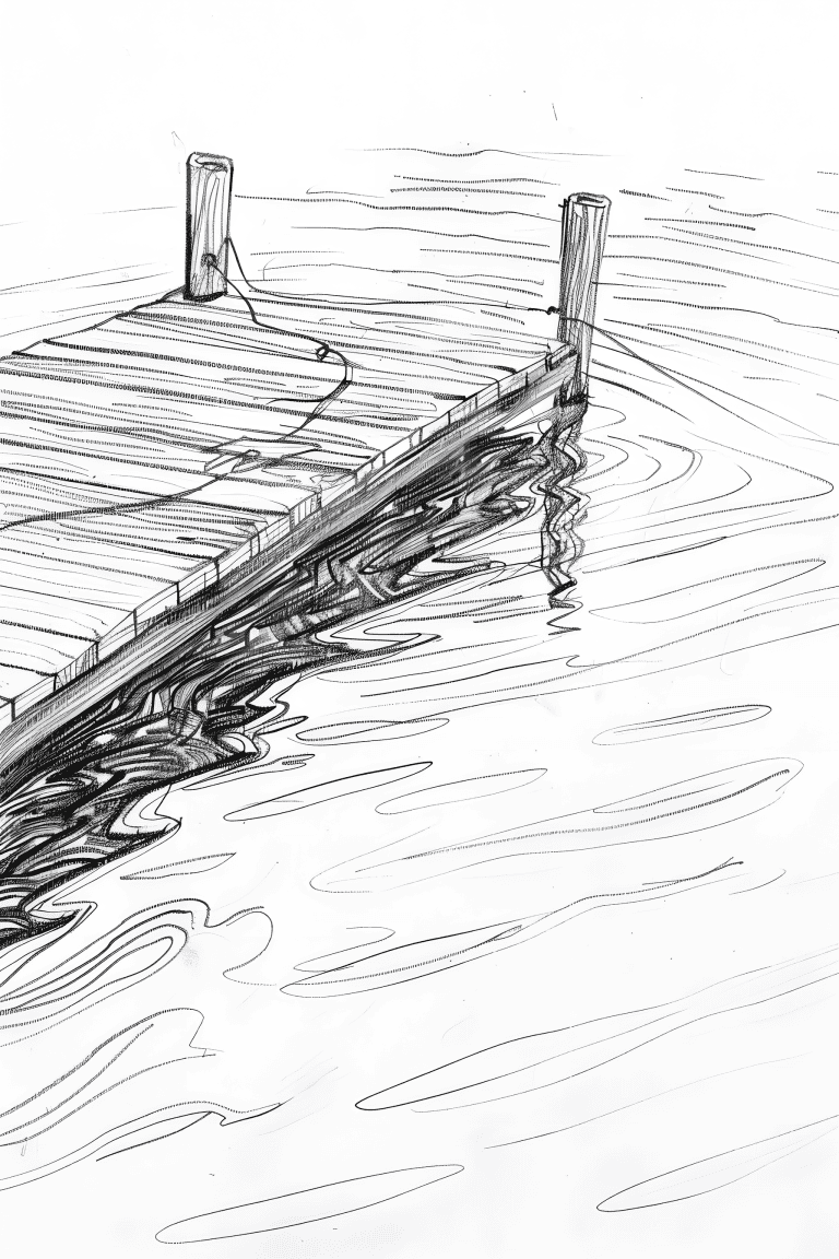 Wooden Dock In A Lake