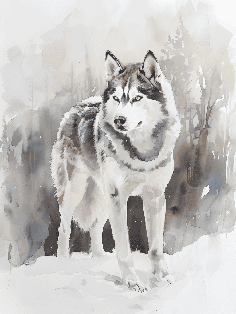 Husky With Piercing Blue Eyes