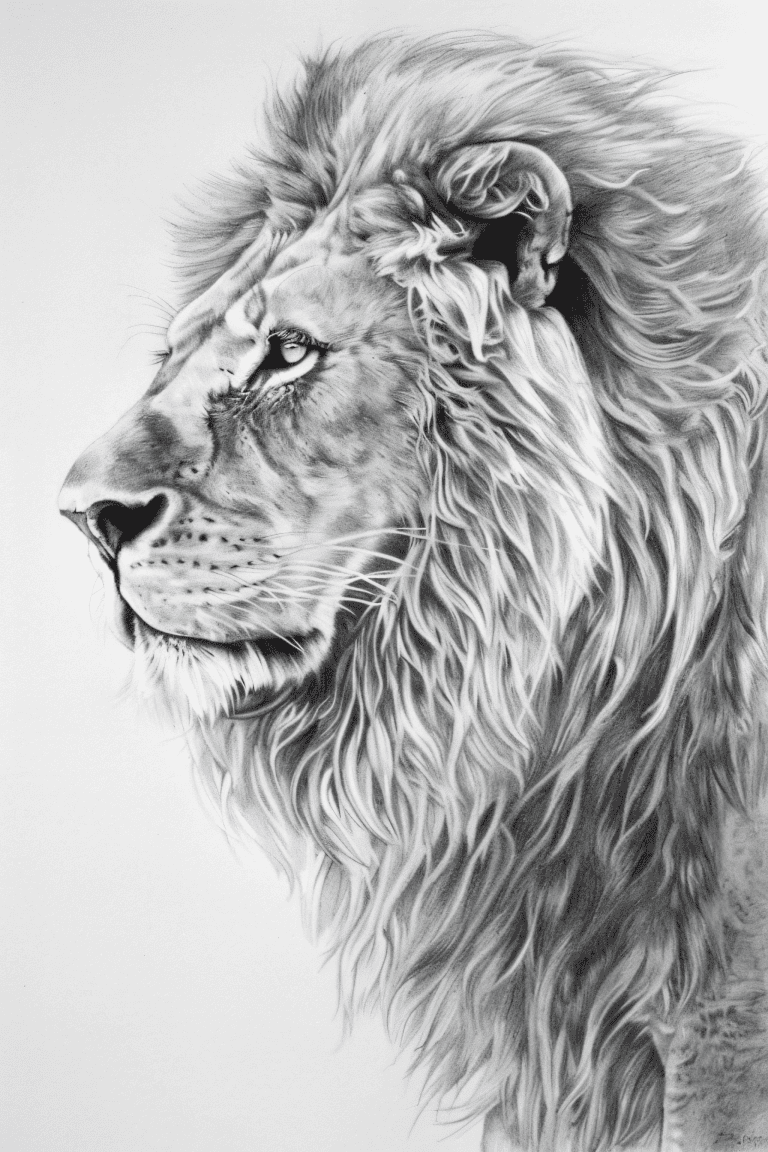 Lion Staring Intently