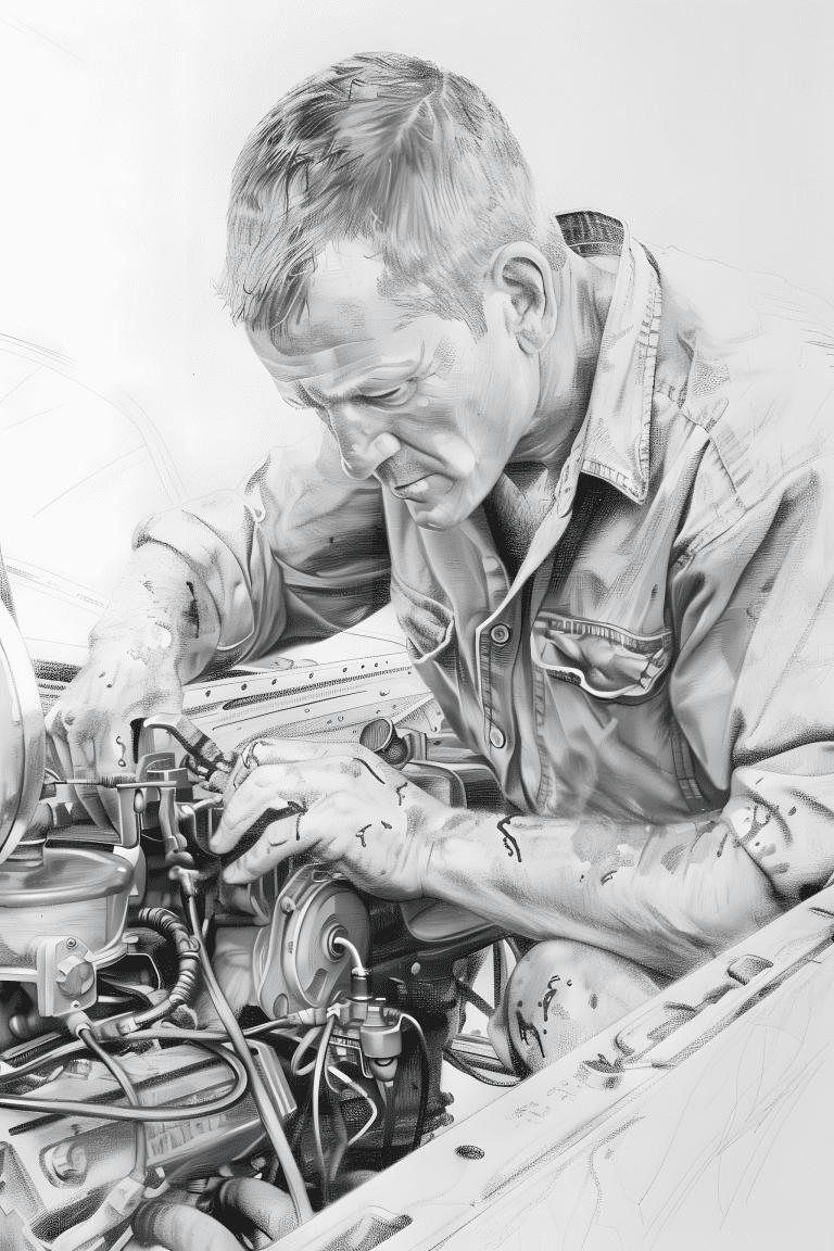 Mechanic Repairing A Car