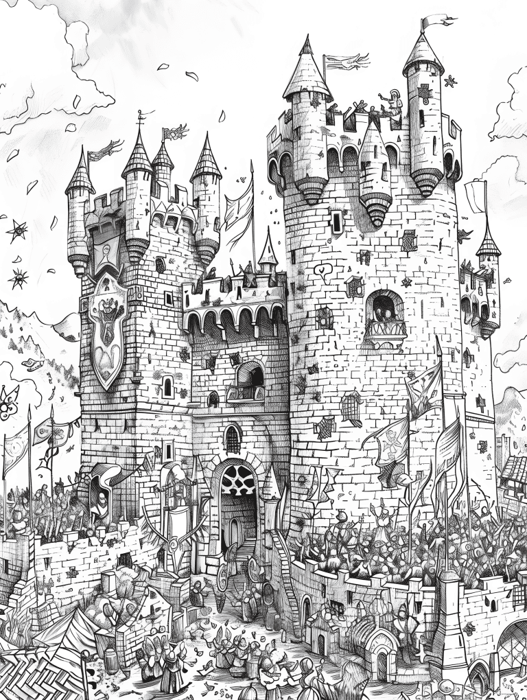 Medieval Castle During A Festival