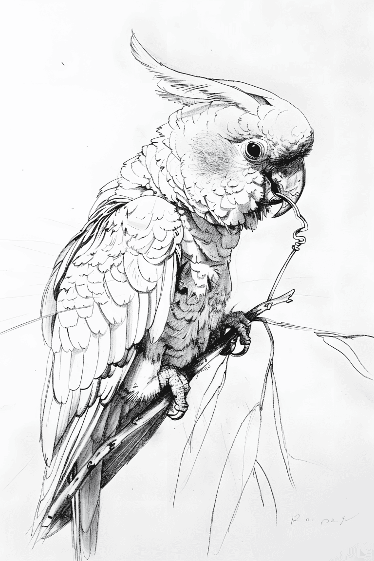 Parrot Perched On A Branch