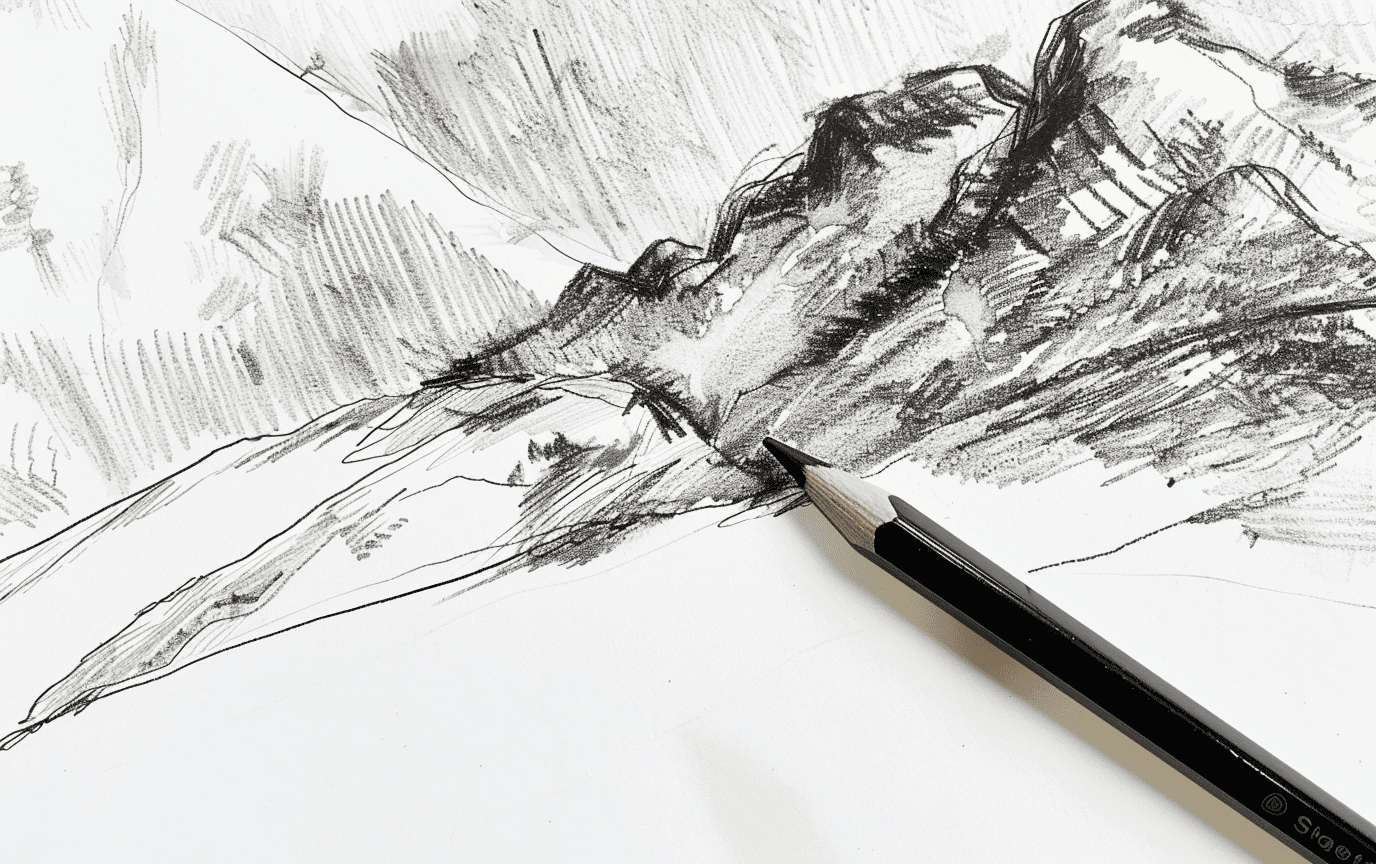35 Serene Mountain Landscape Sketches to Inspire Your Inner Artist