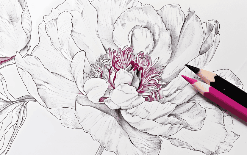 milkychoco04_a_coloured_pencil_that_is_next_to_a_peony_bold_bla_c6b9dae8-54bc-4459-aed5-bfaa6306f438
