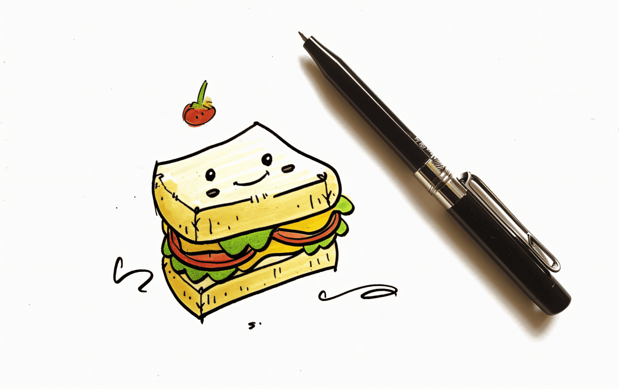 25 Easy and Cute Food Doodles for Your Journal - Brighter Craft