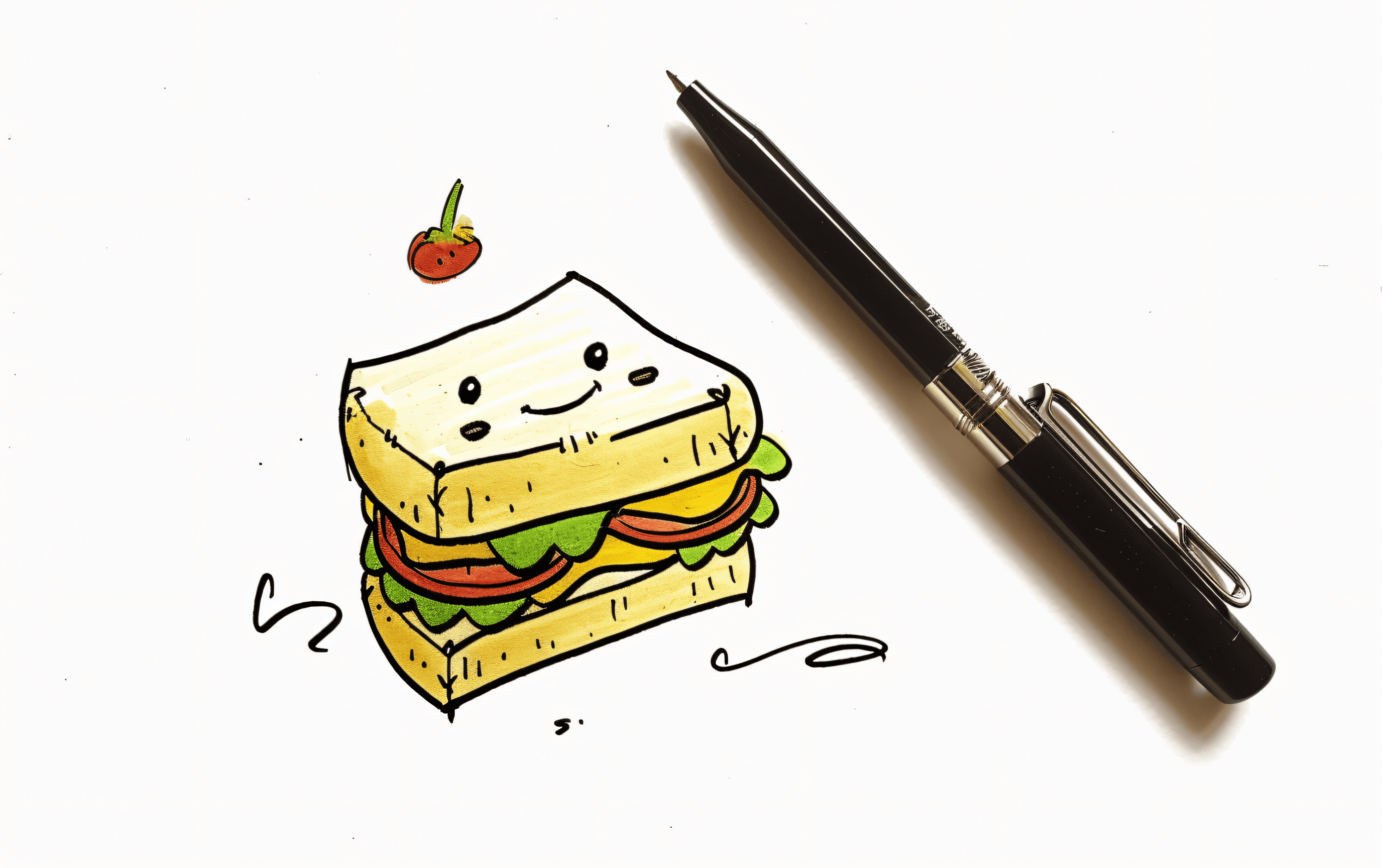 25 Easy and Cute Food Doodles for Your Journal