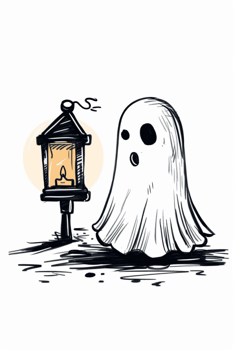 Ghost Near A Lantern