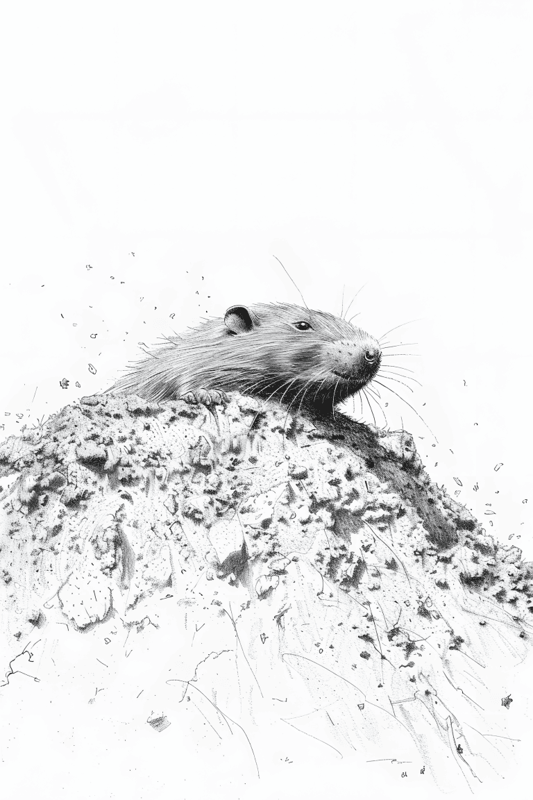 Mole Poking It’s Head Out
