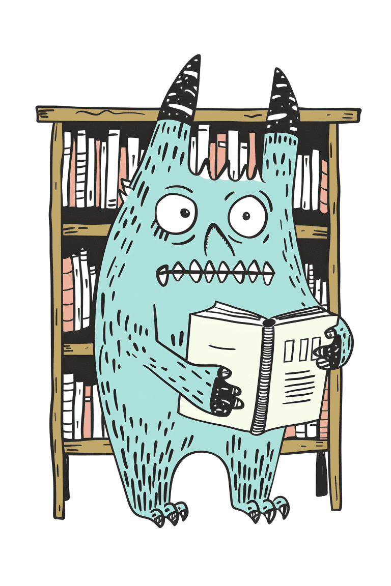 Monster Reading A Book