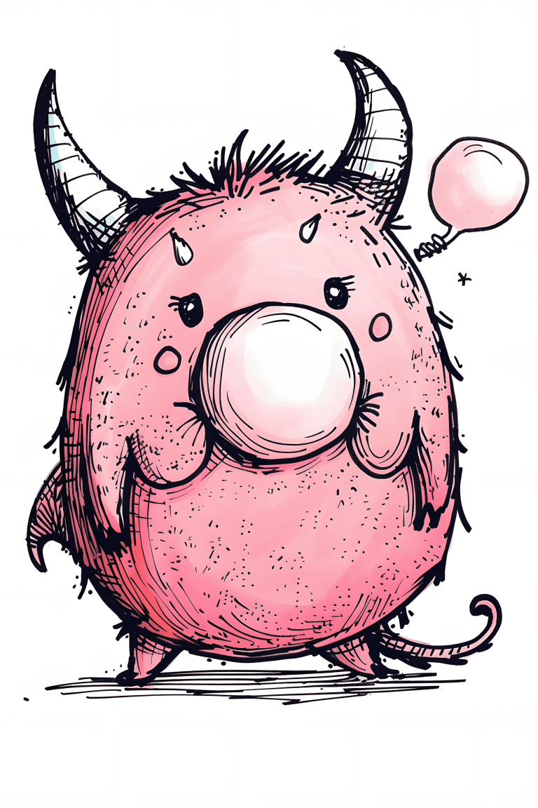 Chubby Monster Blowing Gum