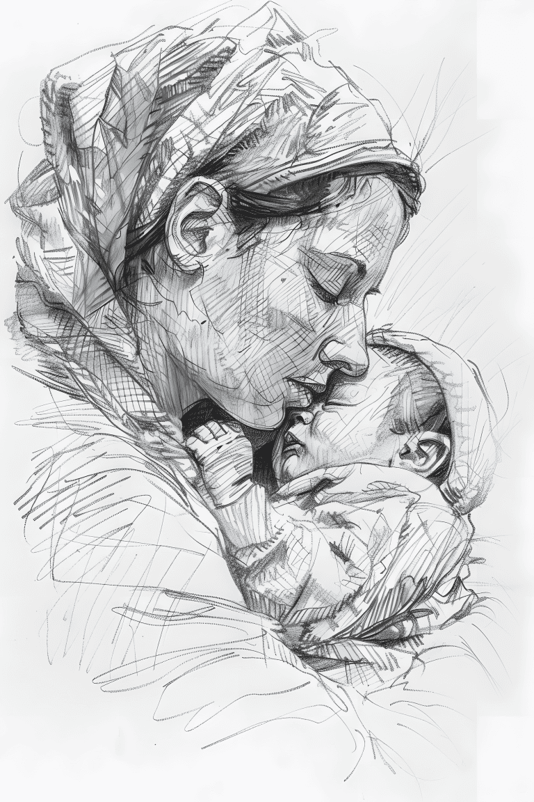 Mother Holding Her Newborn