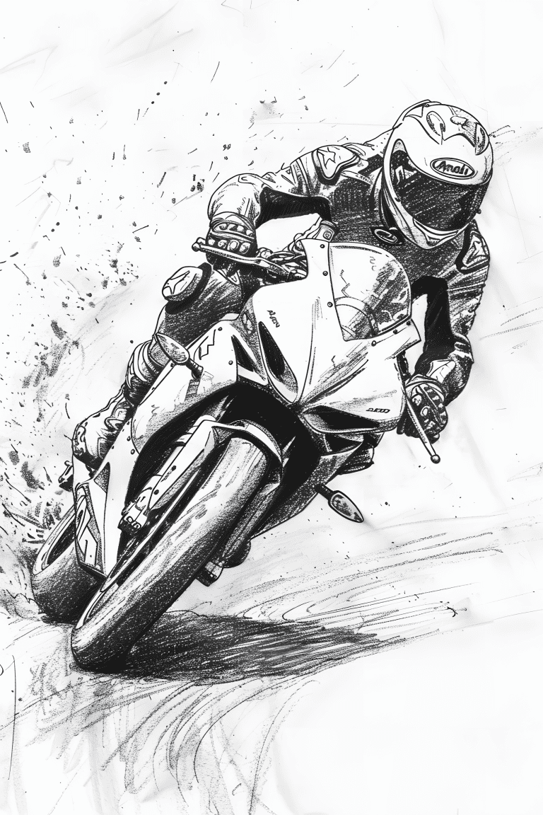 Motorcyclist Racing