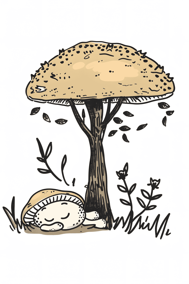 Mushroom Taking A Nap
