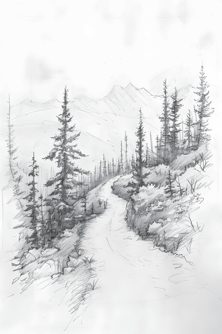 Trail Winding Through A Dense Forest